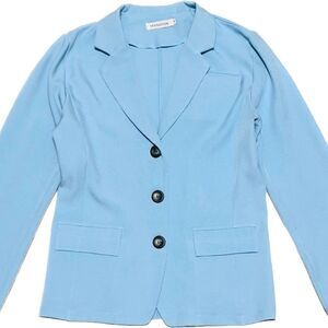MISSLOOK Blue 3-Button Light Blazer MEDIUM
